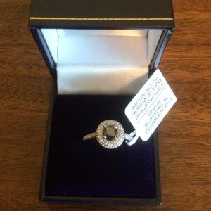 Sterling Silver Black & White Diamond Ring